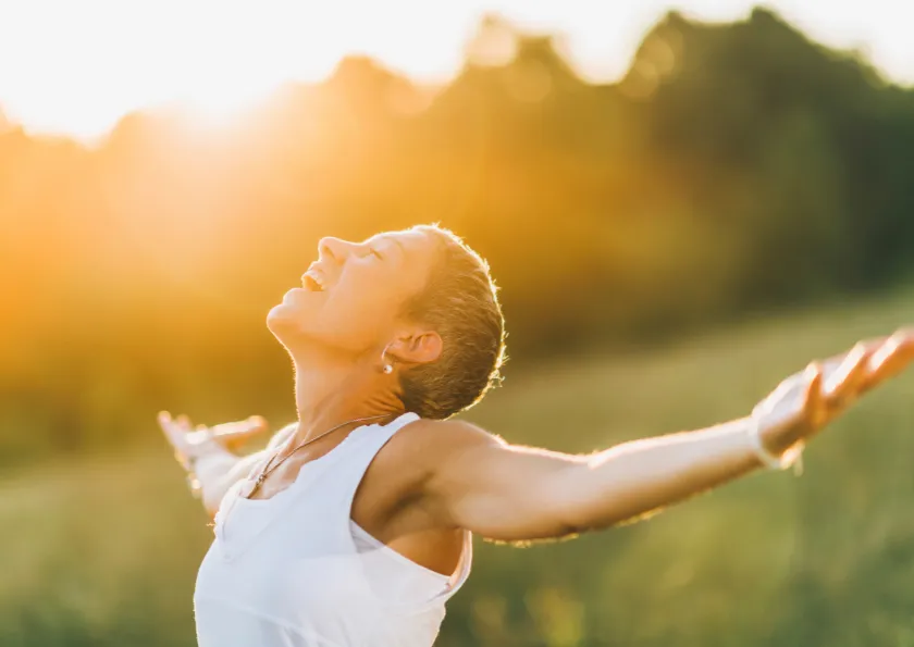 Abstract light refraction through stacked glass layers